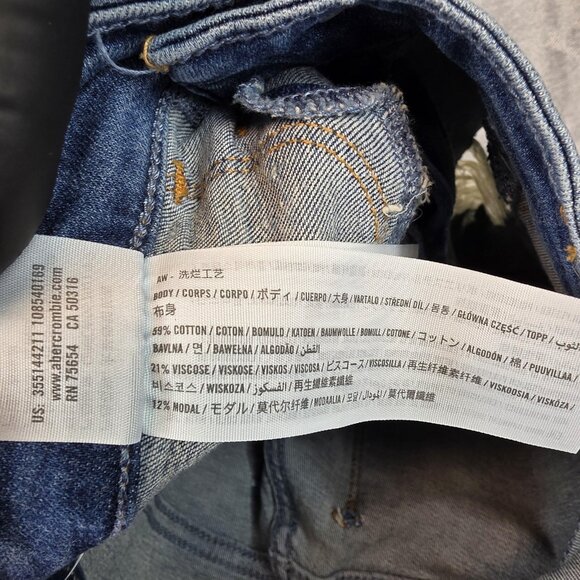 Hollister Jeans Womens 3R Blue High Rise Jean Legging Distressed W26 L28 Stretch - Picture 11 of 11